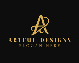 Interior Design Decor Letter A logo design