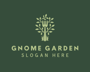 Plant Gardening Fork logo design