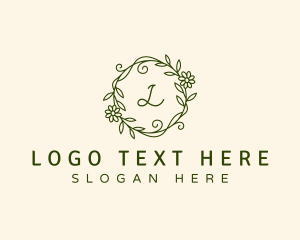 Elegant Floral Wreath logo