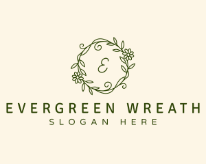 Elegant Floral Wreath logo design