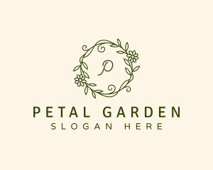 Elegant Floral Wreath logo design