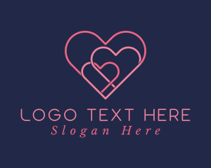 Loving - Love Couple Heart logo design