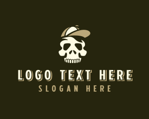 Baseball Hat Skull logo