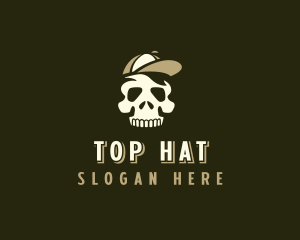 Baseball Hat Skull logo design