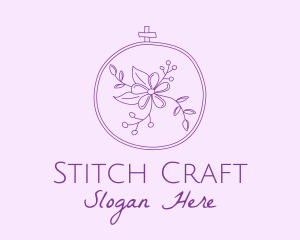 Purple Floral Embroidery logo