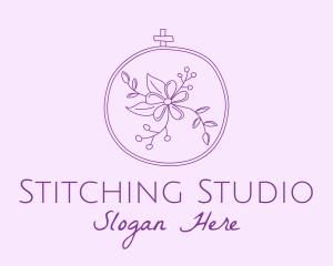 Purple Floral Embroidery logo