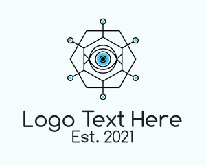 Linear Hexagon Eye  logo