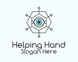 Linear Hexagon Eye  Logo