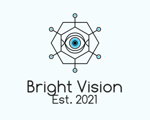 Linear Hexagon Eye  logo
