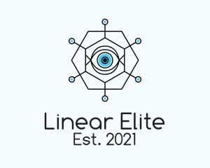 Linear Hexagon Eye  logo