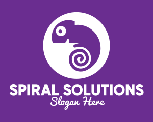 Spiral Tail Chameleon logo design