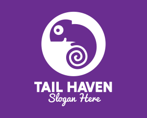 Spiral Tail Chameleon logo design