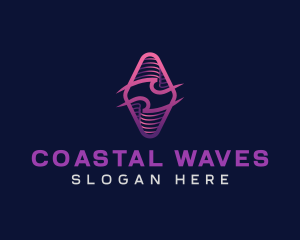 Wave Tech Developer logo design