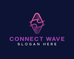 Wave Tech Developer logo design