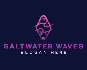 Wave Tech Developer logo design