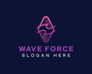 Wave Tech Developer logo design