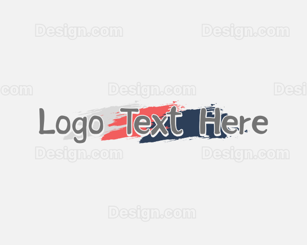 Brush Stroke Wordmark Logo