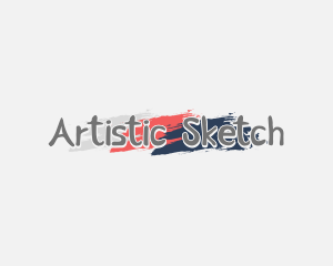 Brush Stroke Wordmark logo design