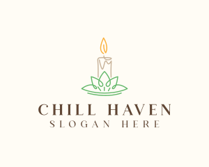 Lotus Flower Candle logo design