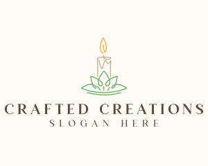 Lotus Flower Candle logo design