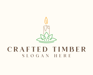 Lotus Flower Candle logo design