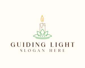 Lotus Flower Candle logo design