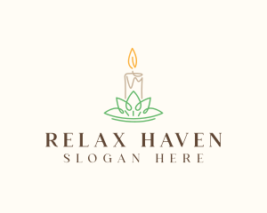 Lotus Flower Candle logo design