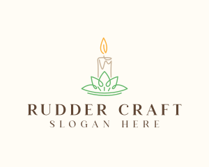 Lotus Flower Candle logo design