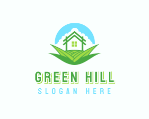 House Yard Grass Landscaping logo design