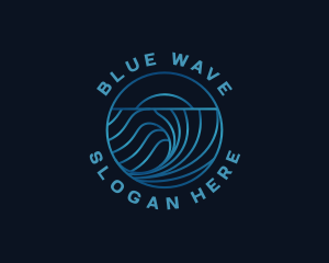 Wave Water Ocean logo design