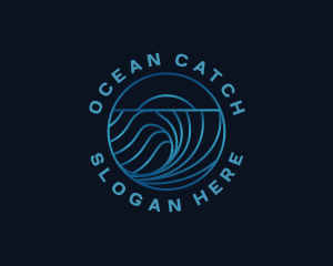 Wave Water Ocean logo design