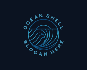 Wave Water Ocean logo design