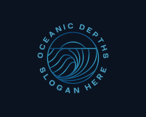 Wave Water Ocean logo design