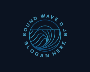 Wave Water Ocean logo design