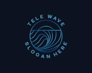 Wave Water Ocean logo design