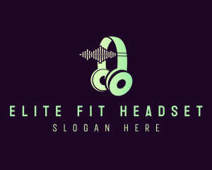 Music DJ Headset logo design