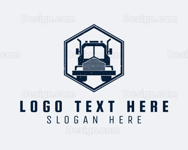 Hexagon Transport Truck Logo