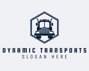 Hexagon Transport Truck logo design