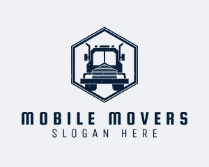 Hexagon Transport Truck logo design