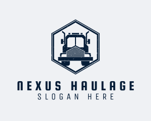 Hexagon Transport Truck logo design