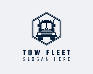 Hexagon Transport Truck logo design