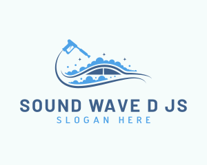 Car Cleaning Wave logo design