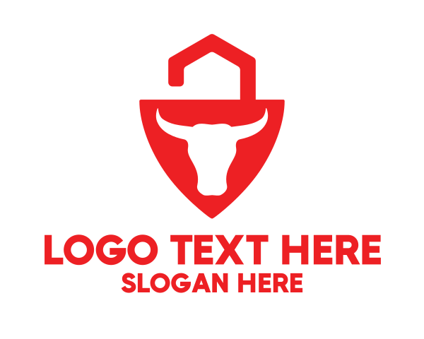Red And White logo example 1