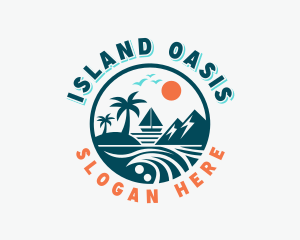 Island Beach Resort logo design