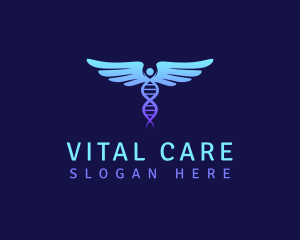 Healthcare DNA Caduceus logo