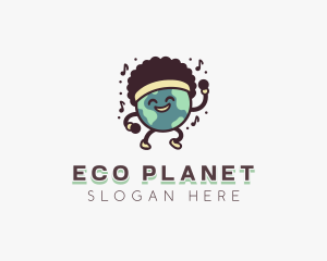 Dancing Planet Earth logo design