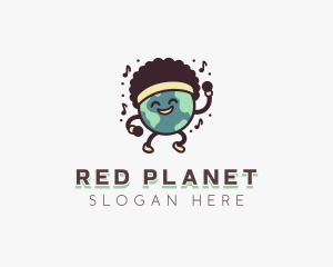 Dancing Planet Earth logo design