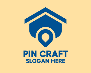 House Location Pin  logo design