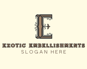 Antique Boutique Hotel Letter E logo design