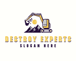 Excavation Mining Contractor logo design